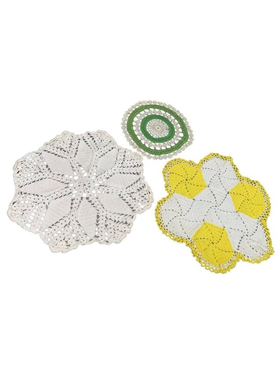 Other - Vintage Hand-Crocheted Lace Doilies Set of 3